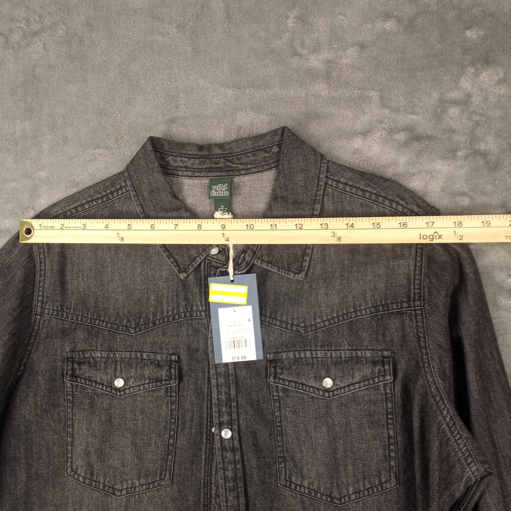 Universal Thread Womens Gray Denim Button-Up Shir… - image 8